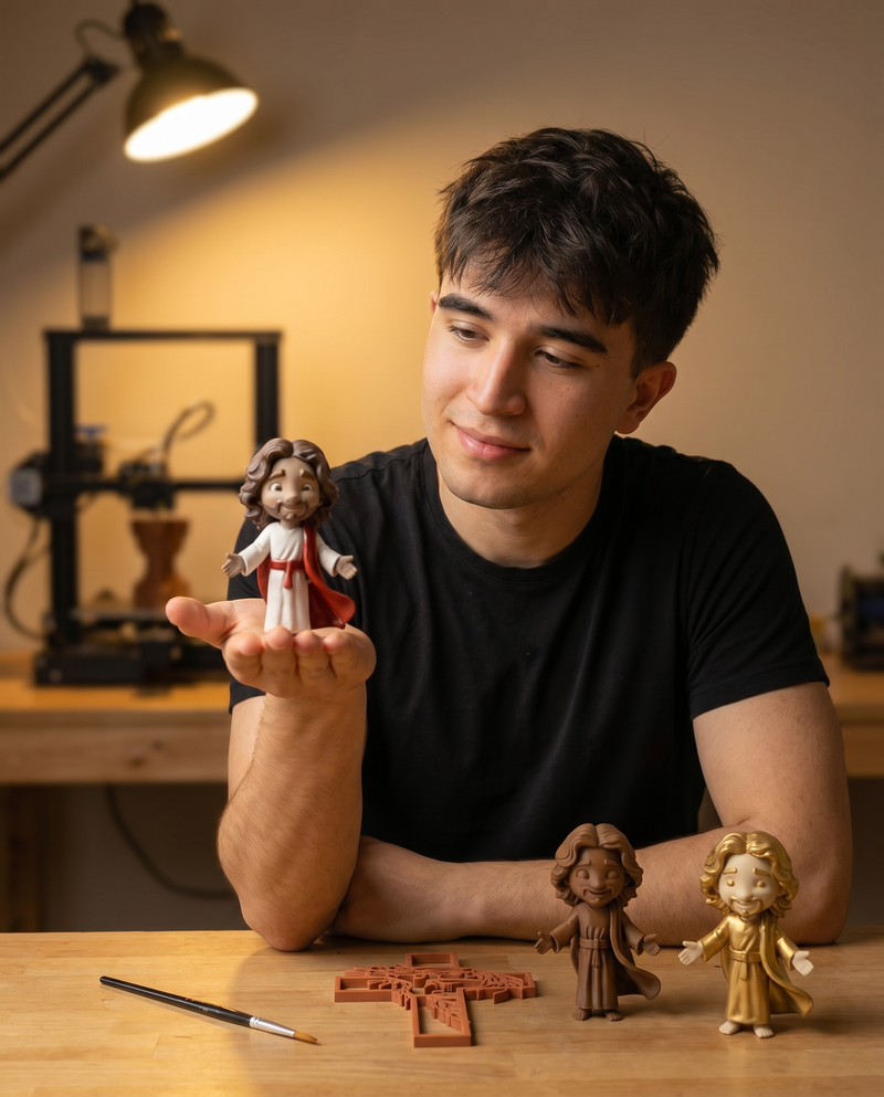 Cada figura, hecha a mano