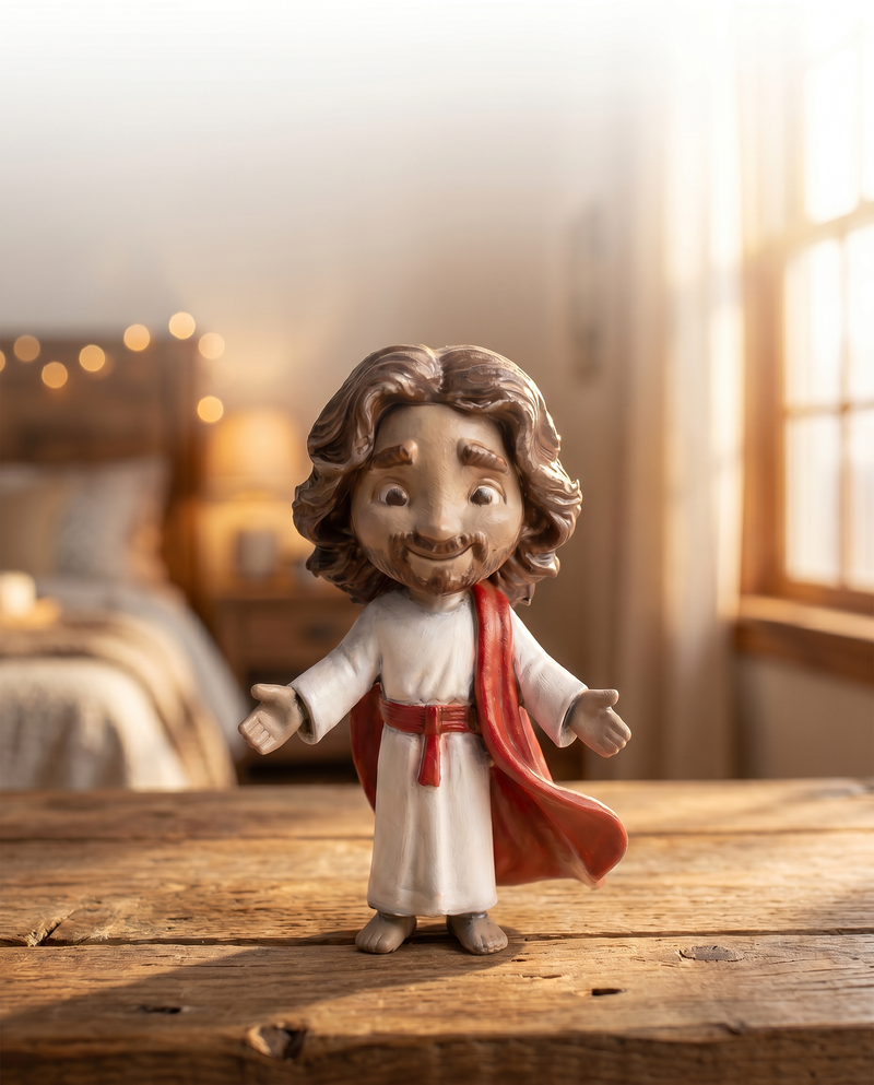 Figuras cristianas hechas a mano.